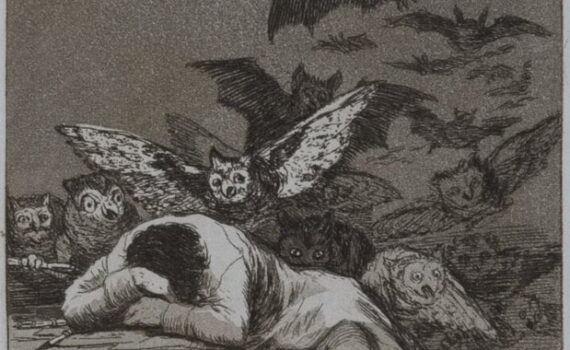 Francisco-Goya-y-Lucientes-Los-Caprichos-43-El-sueno-de-la-razon-produce-monstruos-1799-Crediti-fotografici-Elizabeth-Krief